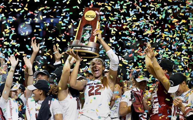 South Carolina wins 1st national title, beats Miss St 67-55 | iNFOnews.ca South Carolina wins 1st national title, beats Miss St 67-55 | iNFOnews.ca