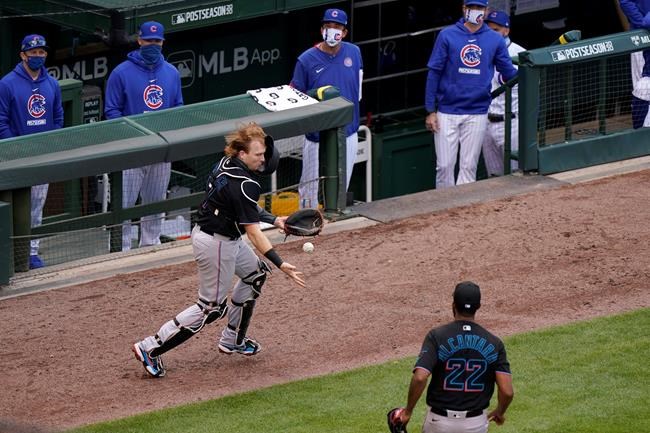 Dickerson homers as Marlins beat Cubs 5-1 in playoff opener | iNFOnews.ca