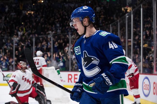 Pettersson, Markstrom lead Canucks to 1-0 victory over Hurricanes in overtime | iNFOnews.ca CP64838210