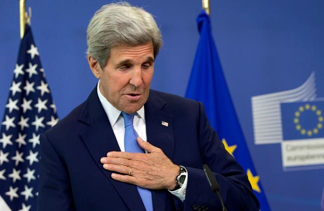 Kerry urges calm in meetings with EU, British leaders | iNFOnews.ca CP109706150