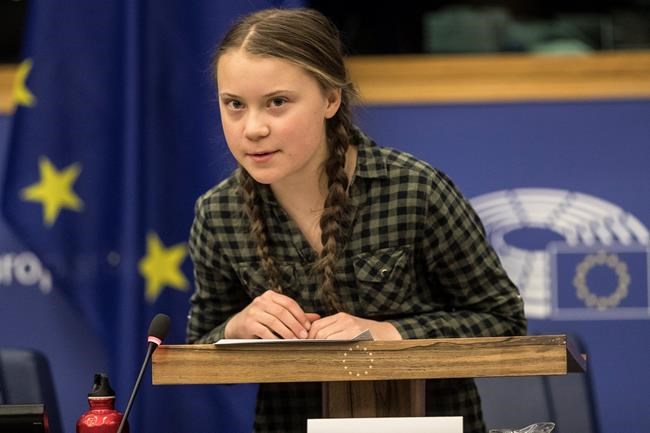 Teen climate activist warns EU that it's time to panic | iNFOnews.ca CP305868469