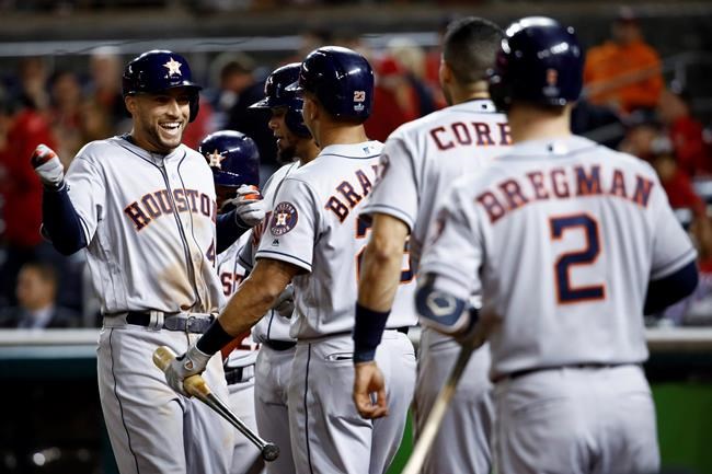 Cole, powerful Astros hammer Nats 7-1, lead World Series 3-2 | iNFOnews.ca CP1164358423