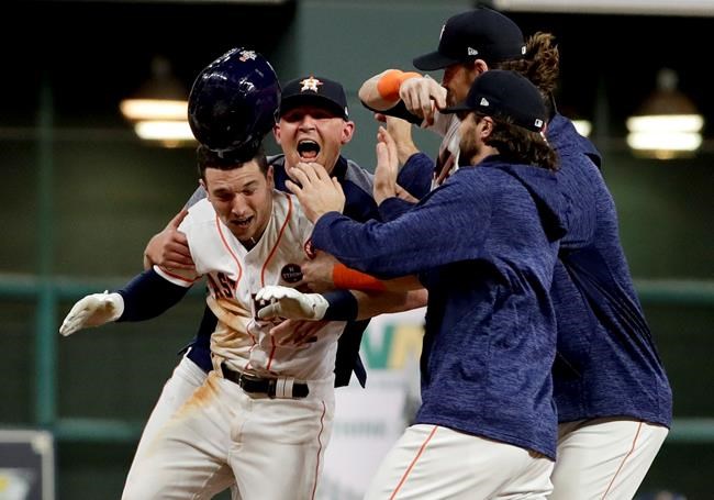 Astros blast by Dodgers 13-12 in 10th, lead World Series 3-2 | iNFOnews.ca