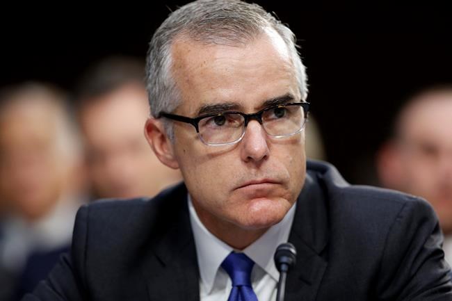 AP source: Ex-FBI deputy McCabe wrote memo on Comey firing | iNFOnews.ca