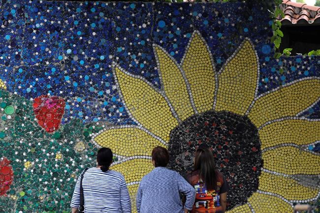 Mosaic of discarded bottlecaps transforms Venezuelan plaza | iNFOnews.ca
