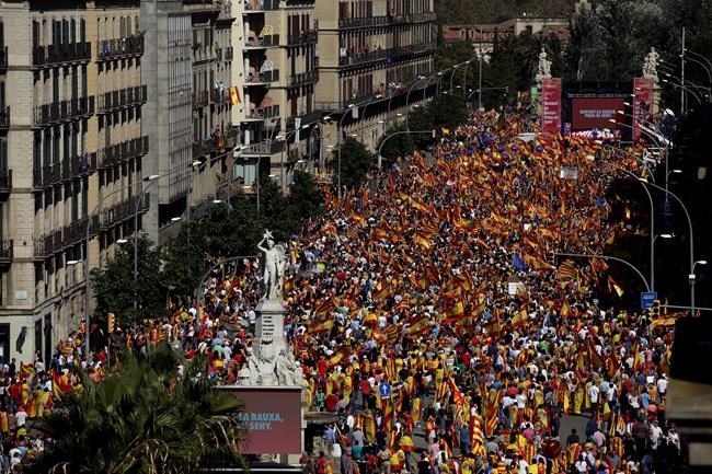 The Latest: Huge crowds rally against Catalan secession | iNFOnews.ca The Latest: Huge crowds rally against Catalan secession | iNFOnews.ca