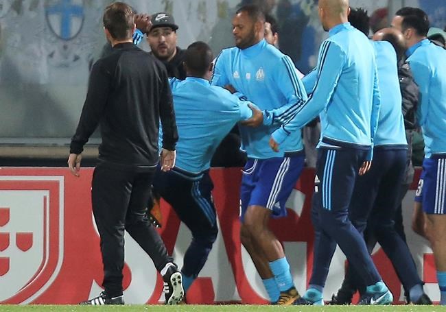 Marseille suspends Evra for kicking fan pending UEFA hearing | iNFOnews.ca Marseille suspends Evra for kicking fan pending UEFA hearing | iNFOnews.ca