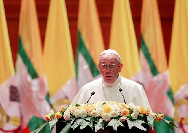 Pope demands rights for all in Myanmar, omits 'Rohingya' | iNFOnews.ca