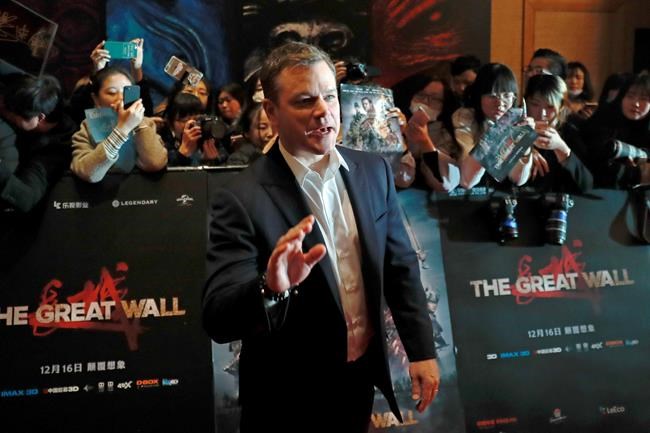 AP Interview: Matt Damon defends being cast for 'Great Wall' | iNFOnews.ca