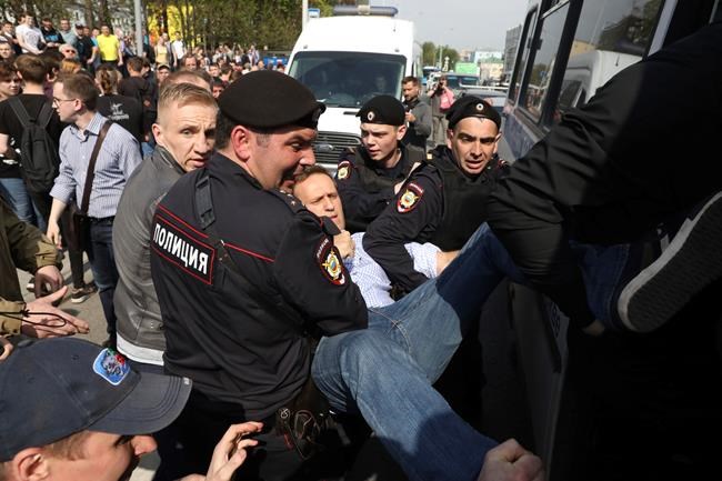 The Latest: Over 1,000 arrested in anti-Putin protests | iNFOnews.ca The Latest: Over 1,000 arrested in anti-Putin protests | iNFOnews.ca