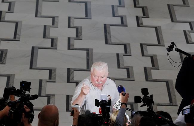 Poland's Walesa visits disabled protesters in parliament | iNFOnews.ca