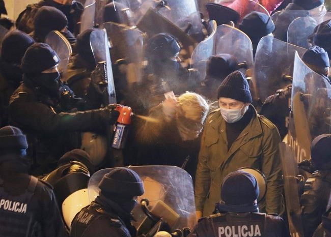 Police call tear-gassed Polish lawmaker a protest threat | iNFOnews.ca