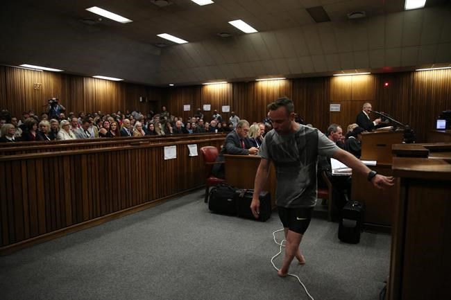 Pistorius walks on stumps in court ahead of murder sentence | iNFOnews.ca Pistorius walks on stumps in court ahead of murder sentence | iNFOnews.ca