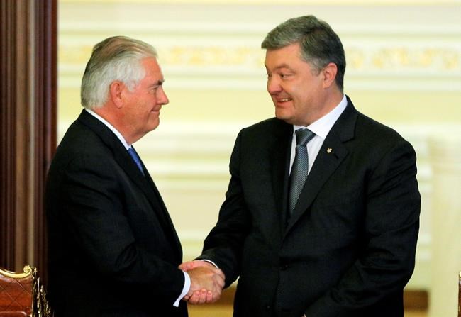 The Latest: In Ukraine, Tillerson speaks blunty to Russia | iNFOnews.ca