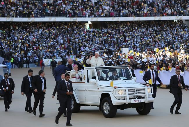Pope senses 'good will' in UAE for Yemen peace process | iNFOnews.ca CP618607264