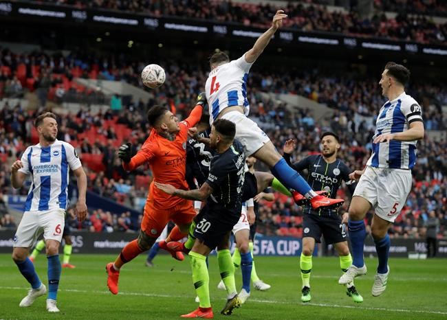 Quadruple-chasing Man City in FA Cup final with Brighton win | iNFOnews.ca