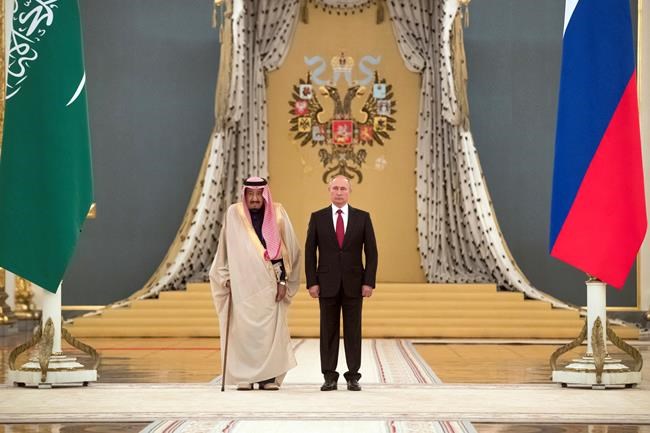 Putin hosts Saudi king to talk about oil, Syria | iNFOnews.ca