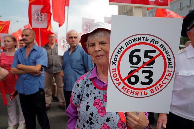 People across Russia rally against raising pension age | iNFOnews.ca