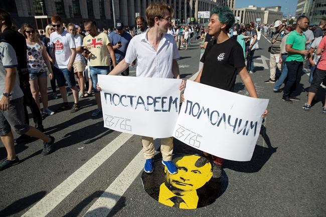 3 arrested after Russian opposition rally on pension age | iNFOnews.ca