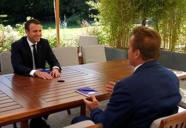 Schwarzenegger talks climate change with French president | iNFOnews.ca