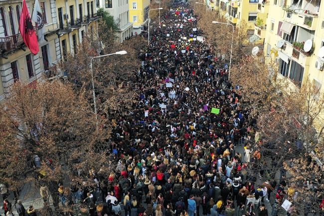 Thousands of Albanian students step up rally against fees | iNFOnews.ca