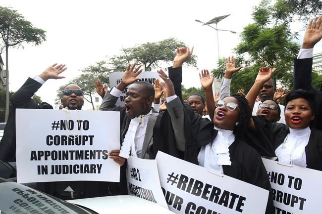Lawyers march in Zimbabwe capital alleging denial of justice | iNFOnews.ca CP319486597
