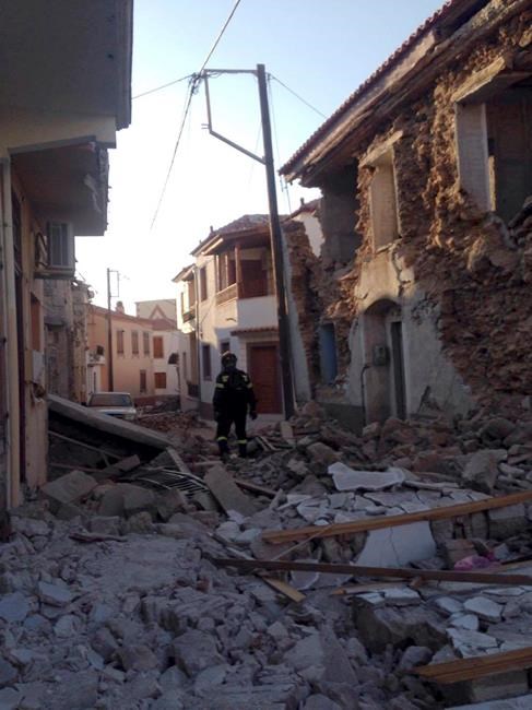 Quake kills woman, guts houses on Greek island of Lesbos | iNFOnews.ca Quake kills woman, guts houses on Greek island of Lesbos | iNFOnews.ca