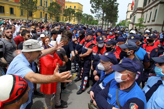 Albanian protesters, police clash over theatre demolition | iNFOnews.ca Albanian protesters, police clash over theatre demolition | iNFOnews.ca