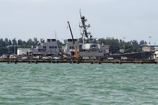 The Latest: Families name 3 of the missing sailors on McCain | iNFOnews.ca