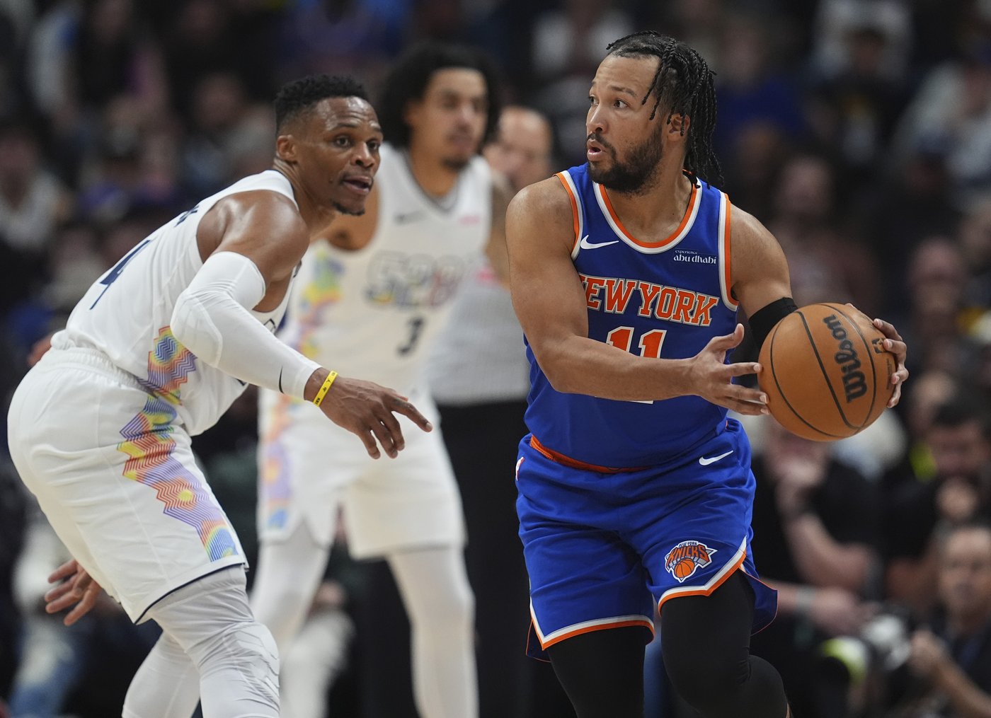 Westbrook fined for obscene on-court gesture in Nuggets' blowout loss to Knicks | iNFOnews.ca Westbrook fined for obscene on-court gesture in Nuggets' blowout loss to Knicks | iNFOnews.ca