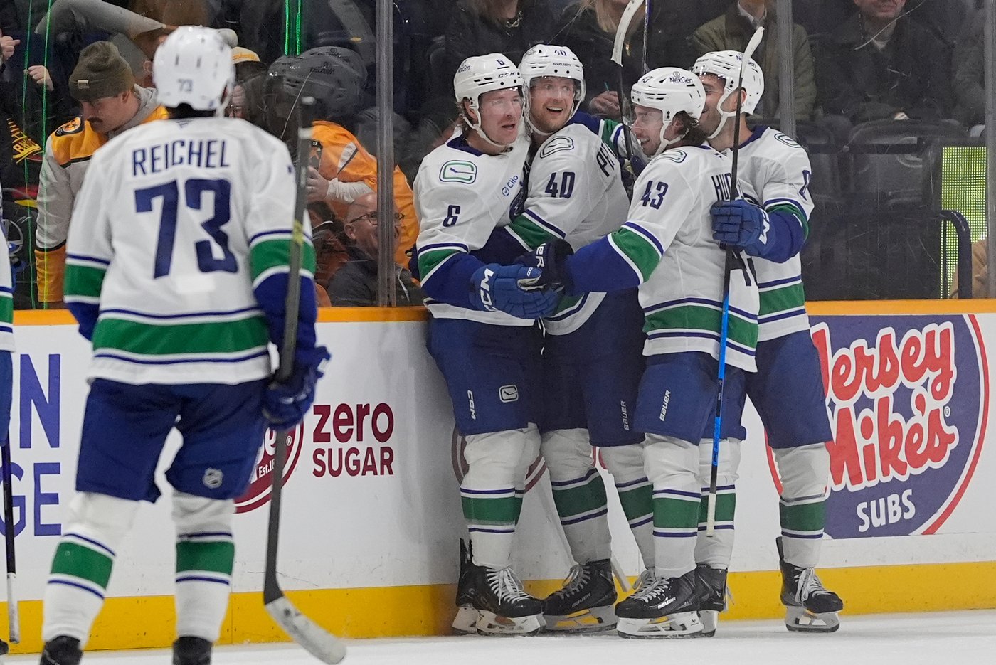 Boeser scores late OT winner as Canucks beat pesky Predators 5-4 | iNFOnews.ca