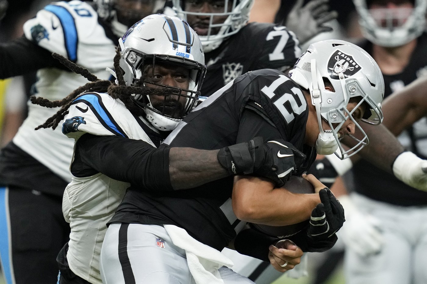 Andy Dalton passes for 319 yards and 3 TDs to lead Panthers past Raiders 36-22 for first win | iNFOnews.ca Andy Dalton passes for 319 yards and 3 TDs to lead Panthers past Raiders 36-22 for first win | iNFOnews.ca