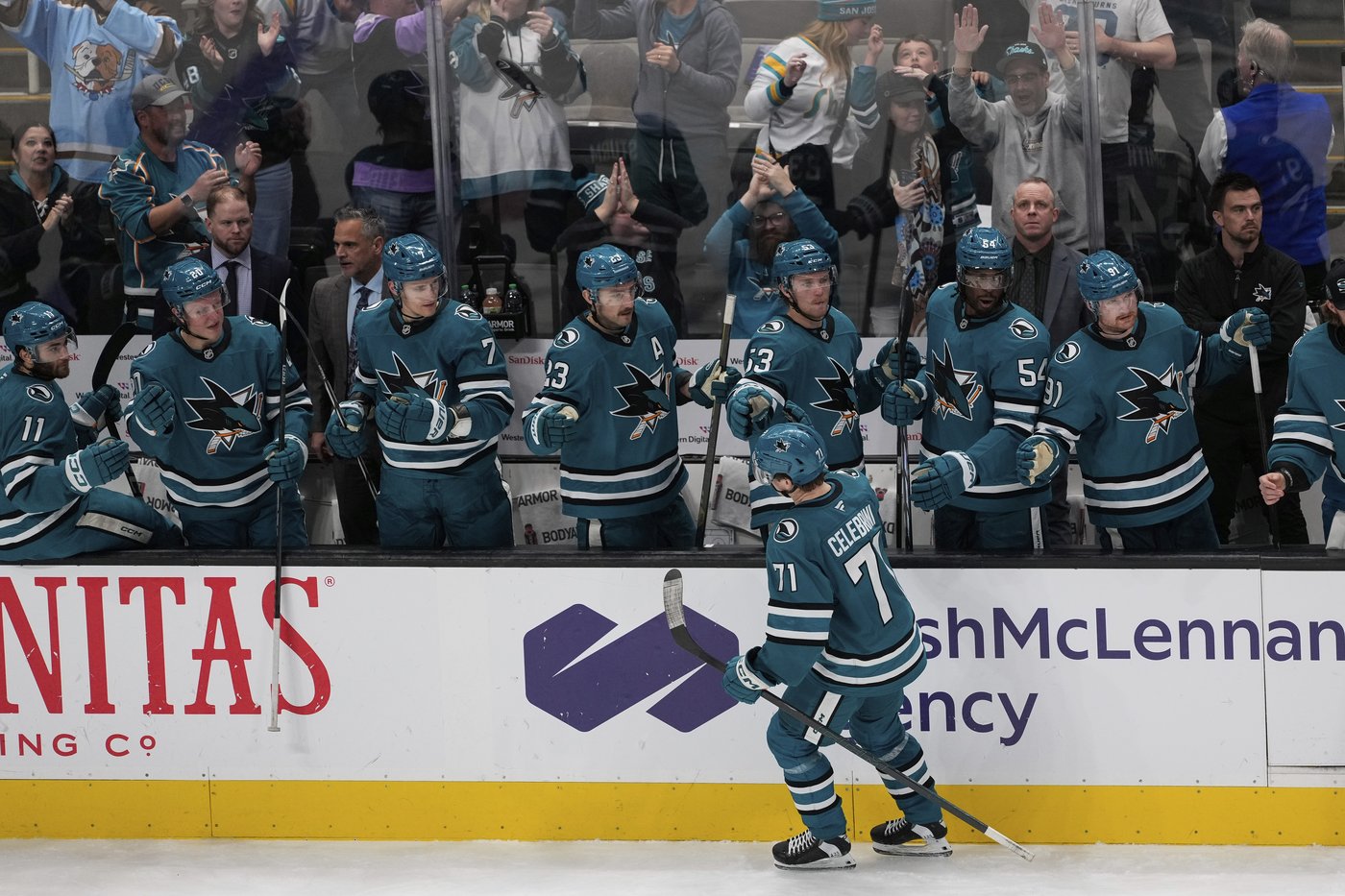 Celebrini scores 2 and adds an assist as Sharks shock Kings 7-2 | iNFOnews.ca
