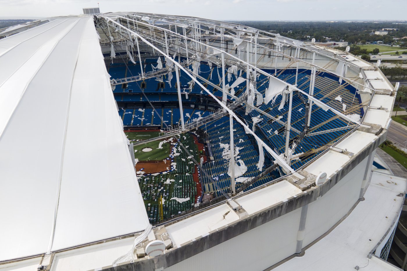 Tropicana Field shredded by Hurricane Milton is the latest sports venue damaged by weather | iNFOnews.ca Tropicana Field shredded by Hurricane Milton is the latest sports venue damaged by weather | iNFOnews.ca