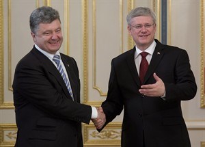 Prime Minister Stephen Harper in Kyiv for swearing in of Ukrainian president | iNFOnews.ca CP28665757
