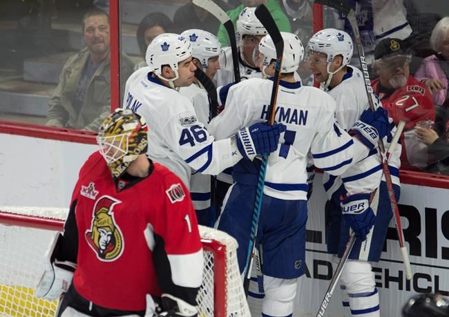 Kadri scores twice, McElhinney makes 35 saves as Leafs beat Senators | iNFOnews.ca