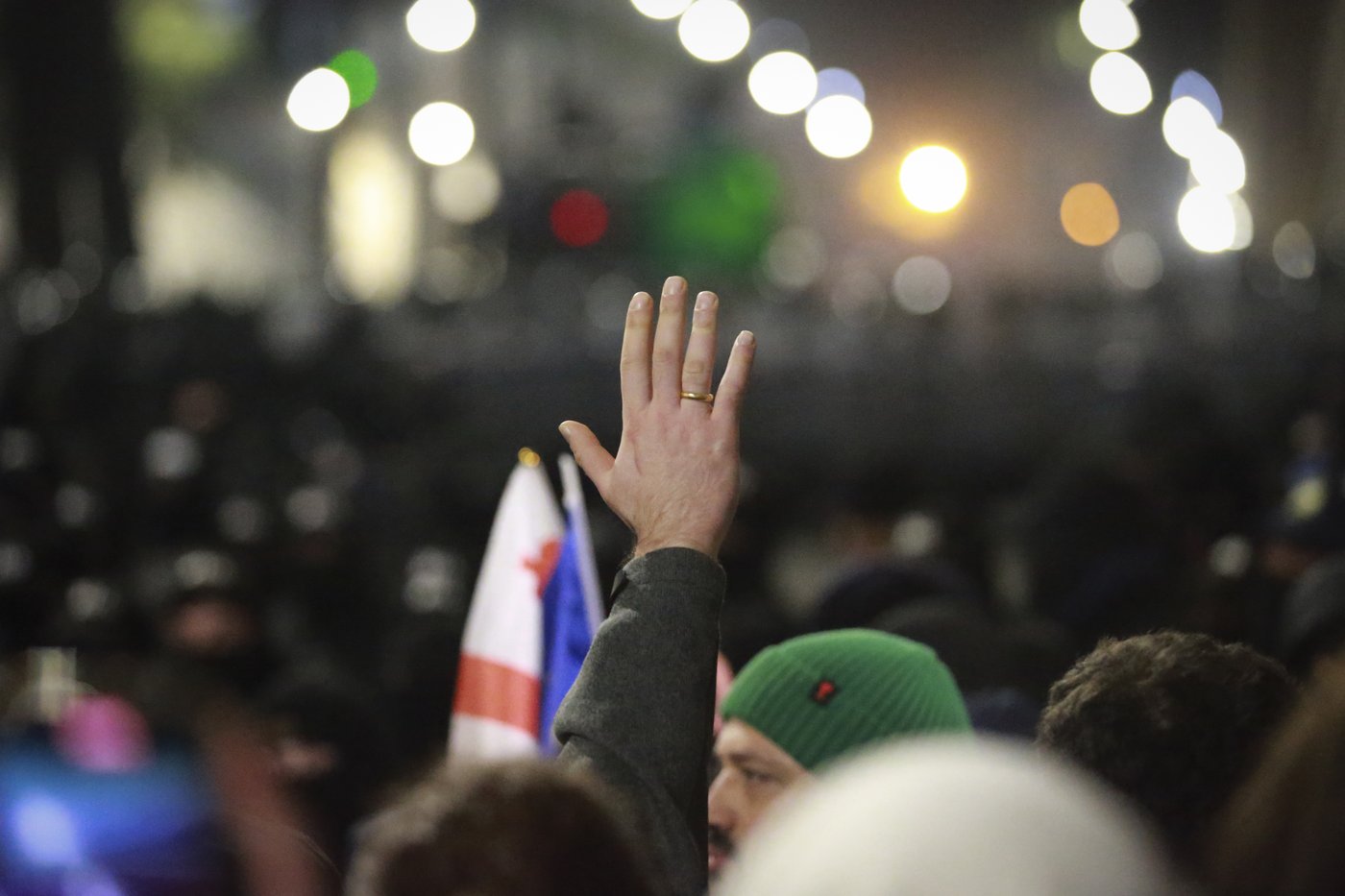 Protesters gather for third night of demonstrations after Georgia announces suspension of EU talks | iNFOnews.ca