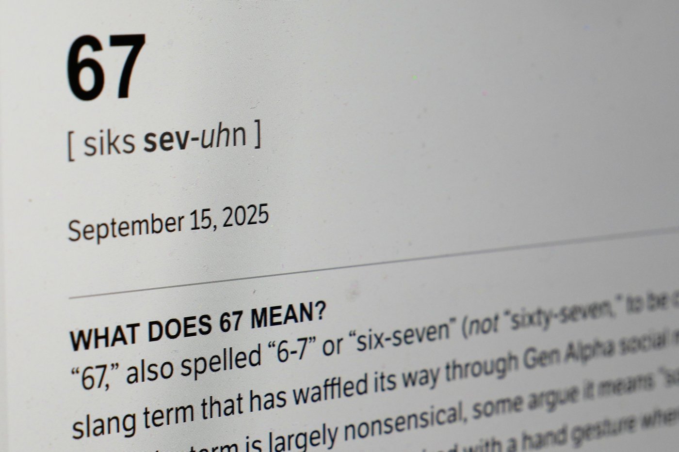 Dictionary.com’s word of the year is '6-7.' But is it even a word and what does it mean? | iNFOnews.ca Dictionary.com’s word of the year is '6-7.' But is it even a word and what does it mean? | iNFOnews.ca
