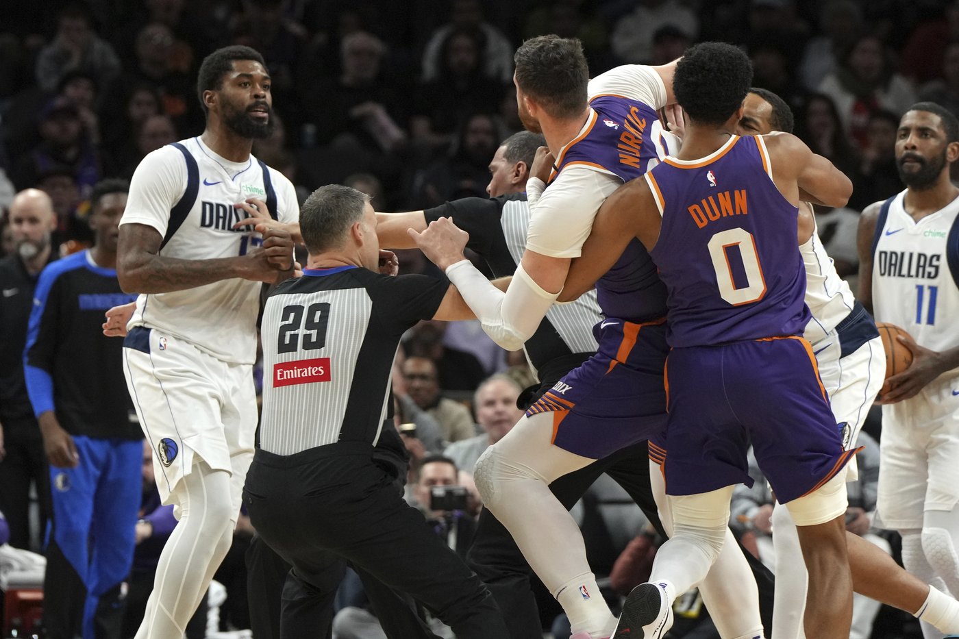 Dallas' Naji Marshall gets 4-game suspension, Phoenix's Jusuf Nurkic is banned 3 games for fight | iNFOnews.ca Dallas' Naji Marshall gets 4-game suspension, Phoenix's Jusuf Nurkic is banned 3 games for fight | iNFOnews.ca