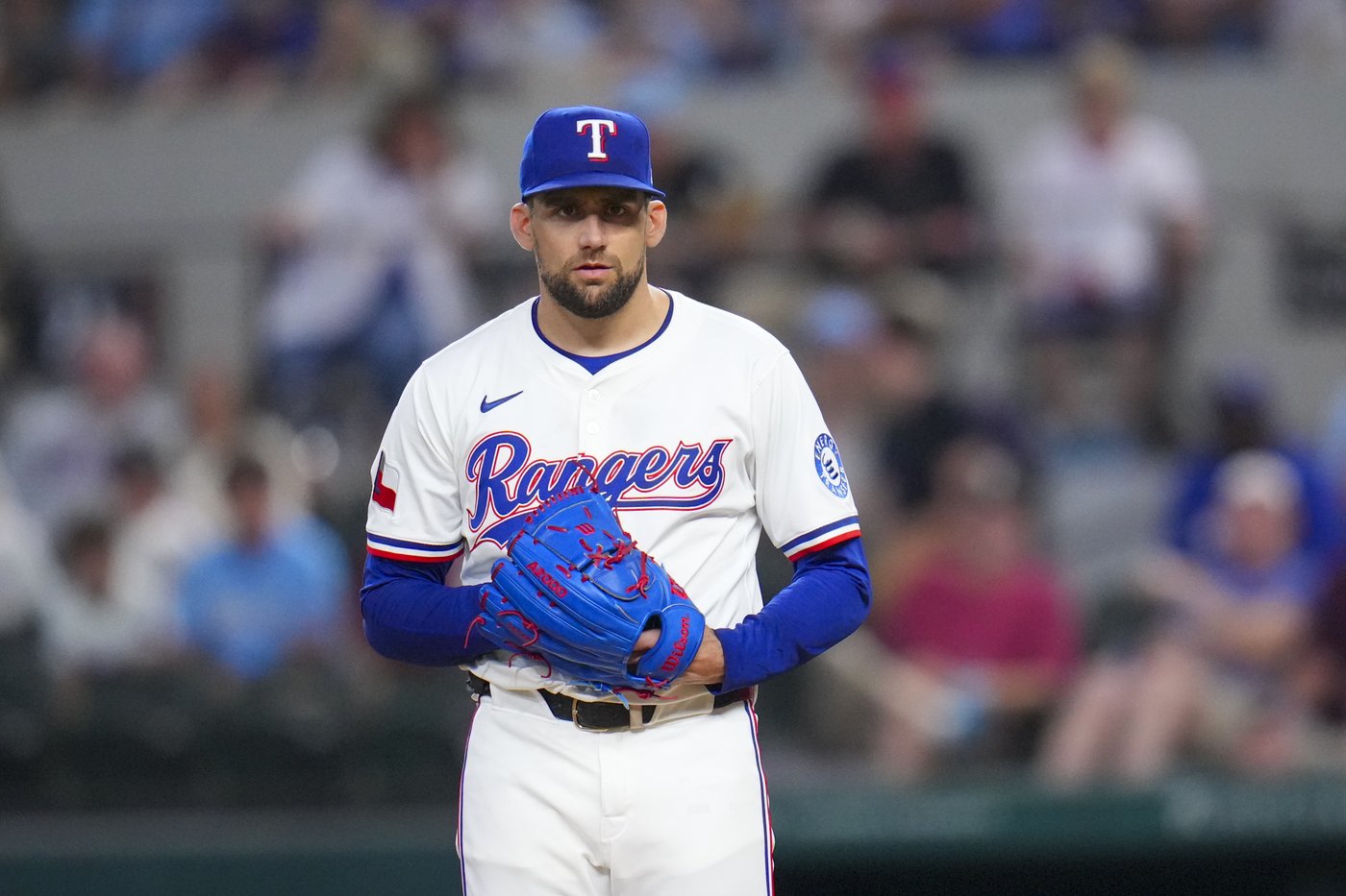 Texas Rangers pitcher Nathan Eovaldi removed after 2 innings because of triceps fatigue | iNFOnews.ca Texas Rangers pitcher Nathan Eovaldi removed after 2 innings because of triceps fatigue | iNFOnews.ca
