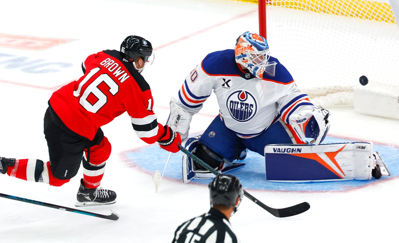 Connor Brown 'lit up like a Christmas tree' after scoring for the Devils against the Oilers | iNFOnews.ca