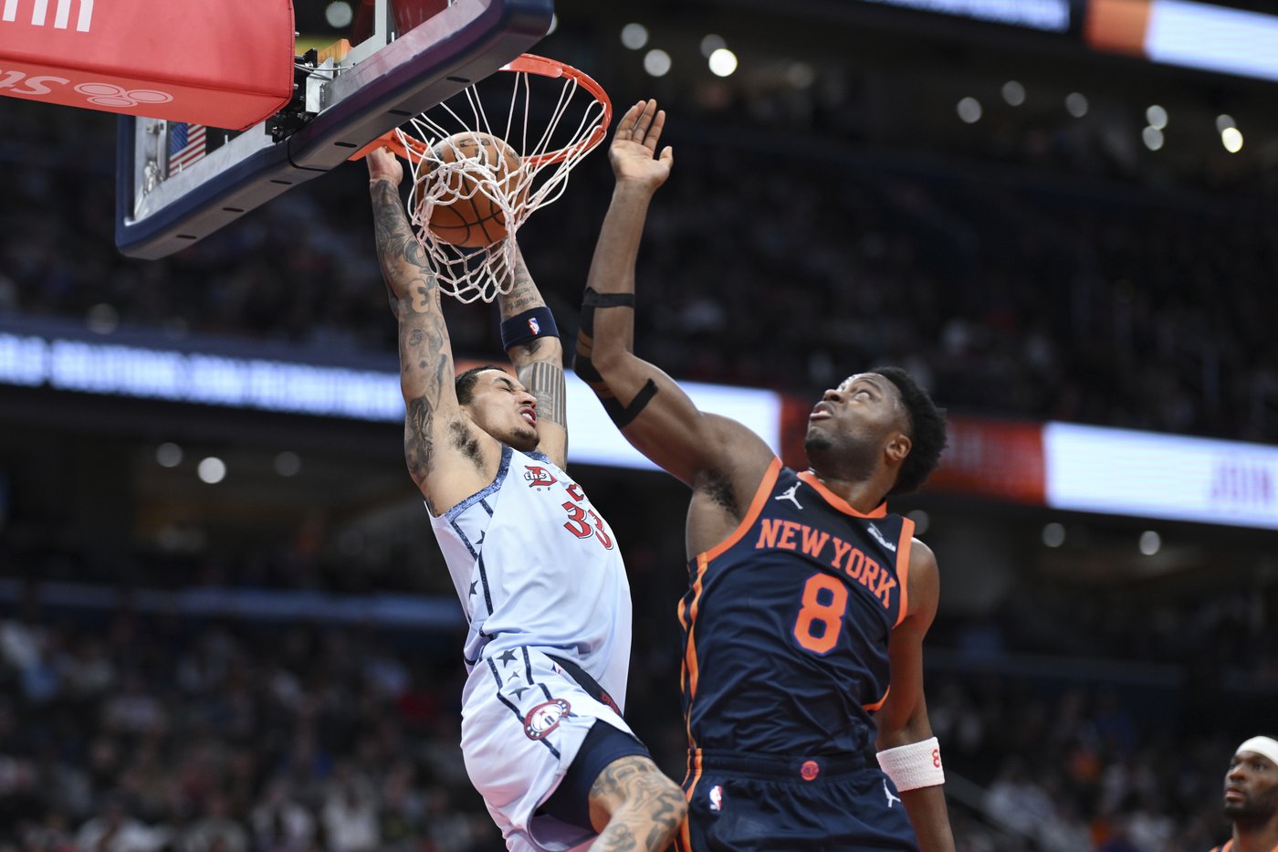 Hart's triple-double, Towns' 32 points lead Knicks to 8th straight win, 126-106 over Wizards | iNFOnews.ca Hart's triple-double, Towns' 32 points lead Knicks to 8th straight win, 126-106 over Wizards | iNFOnews.ca