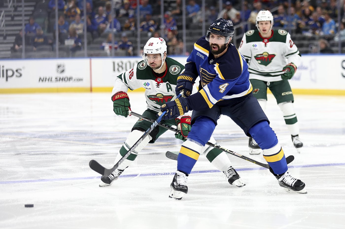 Goalie Gustavsson makes 27 saves, scores an empty-netter, Wild beat Blues 4-1 | iNFOnews.ca Goalie Gustavsson makes 27 saves, scores an empty-netter, Wild beat Blues 4-1 | iNFOnews.ca