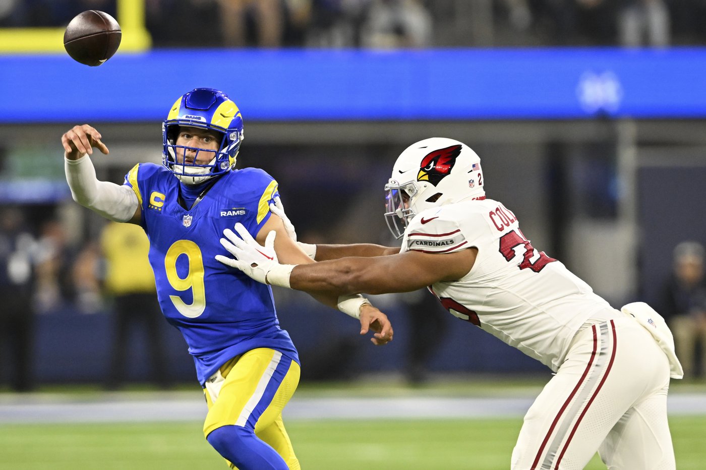 Ahkello Witherspoon makes last-minute interception to preserve Rams' 13-9 win over Arizona | iNFOnews.ca Ahkello Witherspoon makes last-minute interception to preserve Rams' 13-9 win over Arizona | iNFOnews.ca