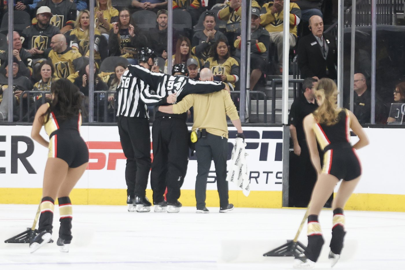NHL linesman injured in Game 1 of Wild-Golden Knights playoff series | iNFOnews.ca
