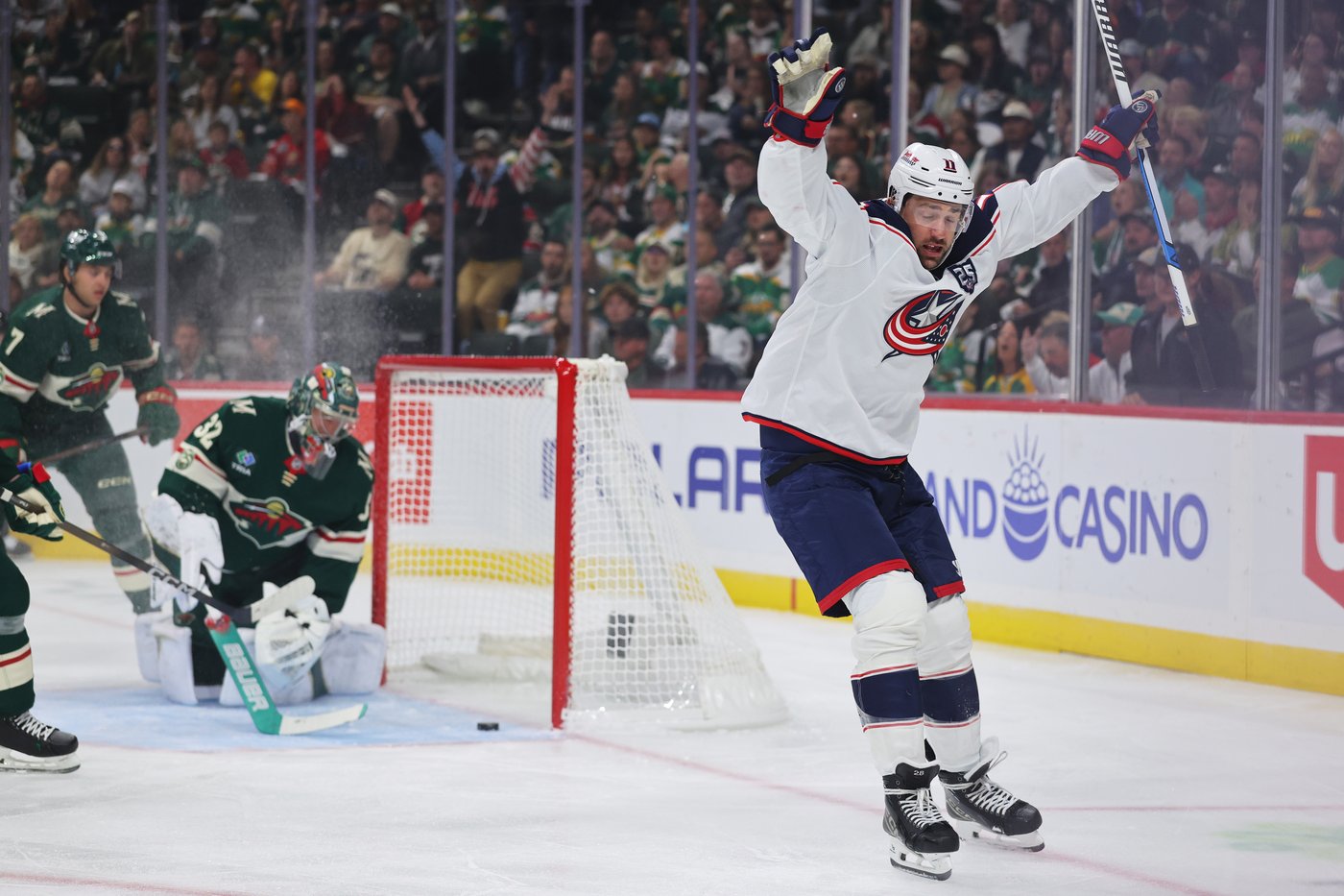 Marchenko's hat trick and Merzlikins' 48 saves help Blue Jackets spoil Wild home opener with 7-4 win | iNFOnews.ca
