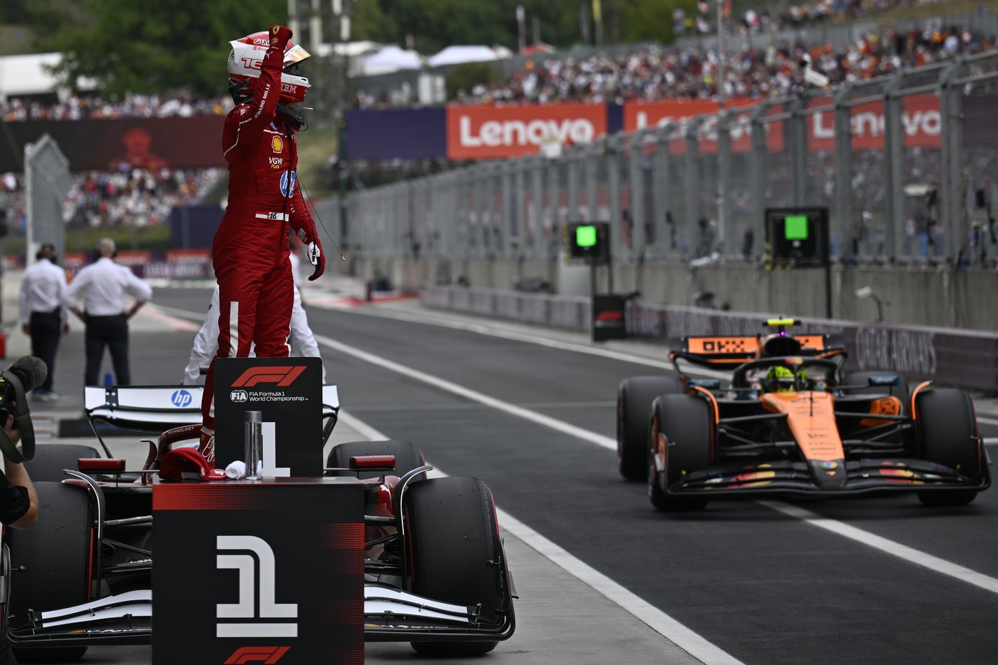 Ferrari's Leclerc stuns the McLarens to take pole for F1's Hungarian Grand Prix | iNFOnews.ca