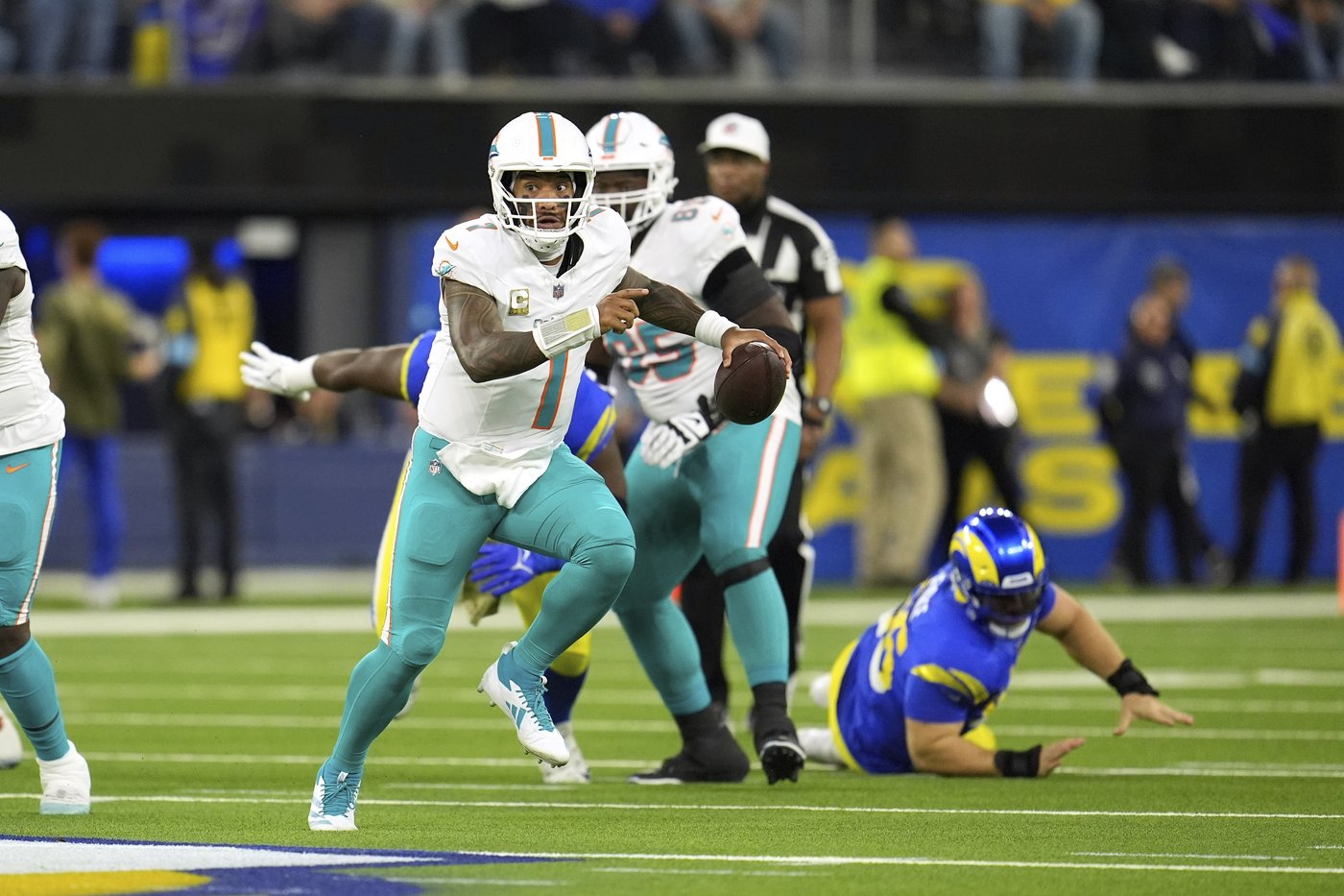 Tua Tagovailoa says he wouldn't do anything differently on tackle attempt vs. Rams | iNFOnews.ca Tua Tagovailoa says he wouldn't do anything differently on tackle attempt vs. Rams | iNFOnews.ca