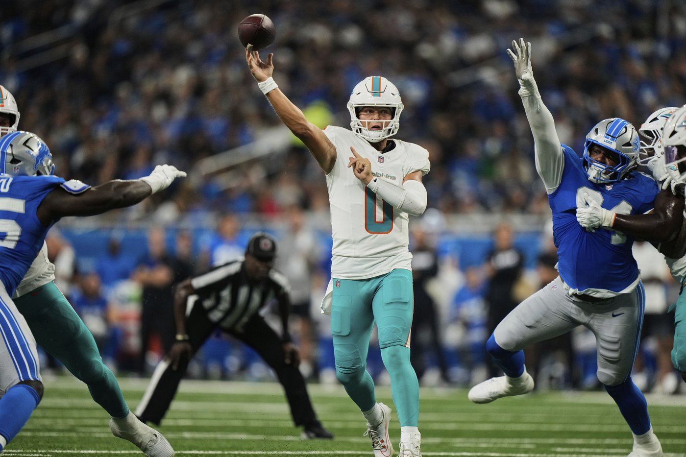 Zach Wilson and Quinn Ewers lead Dolphins to 24-17 preseason win over Lions | iNFOnews.ca Zach Wilson and Quinn Ewers lead Dolphins to 24-17 preseason win over Lions | iNFOnews.ca