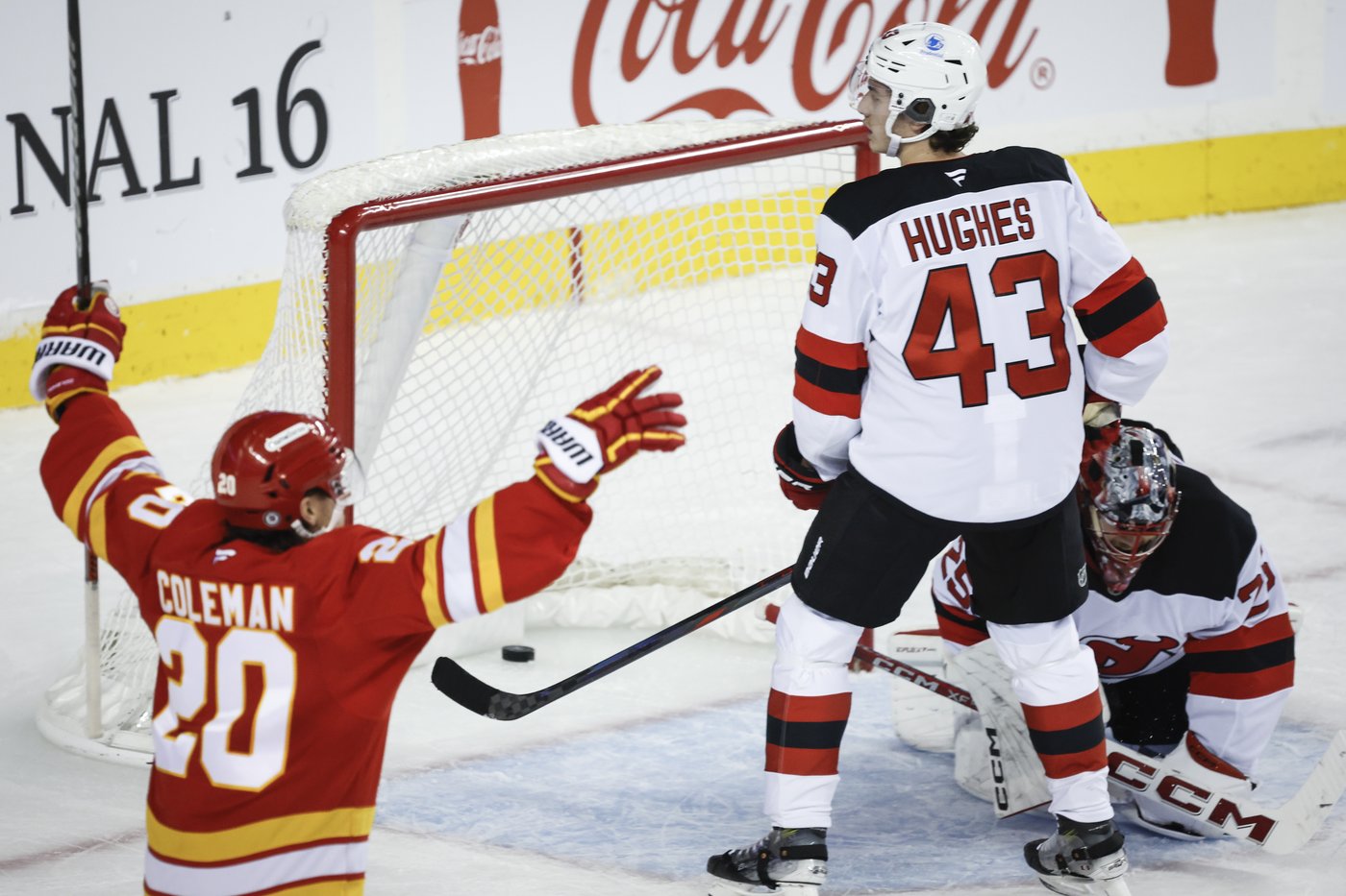 Coleman, Vladar lead the way as Flames snap four-game skid with 3-0 win over Devils | iNFOnews.ca
